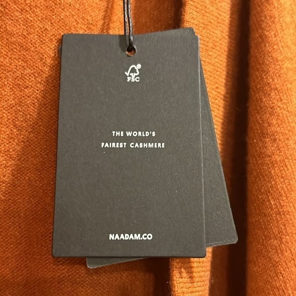 NAADAM Soft Cashmere Open Front Cardigan in Cider XS - Picture 7 of 9